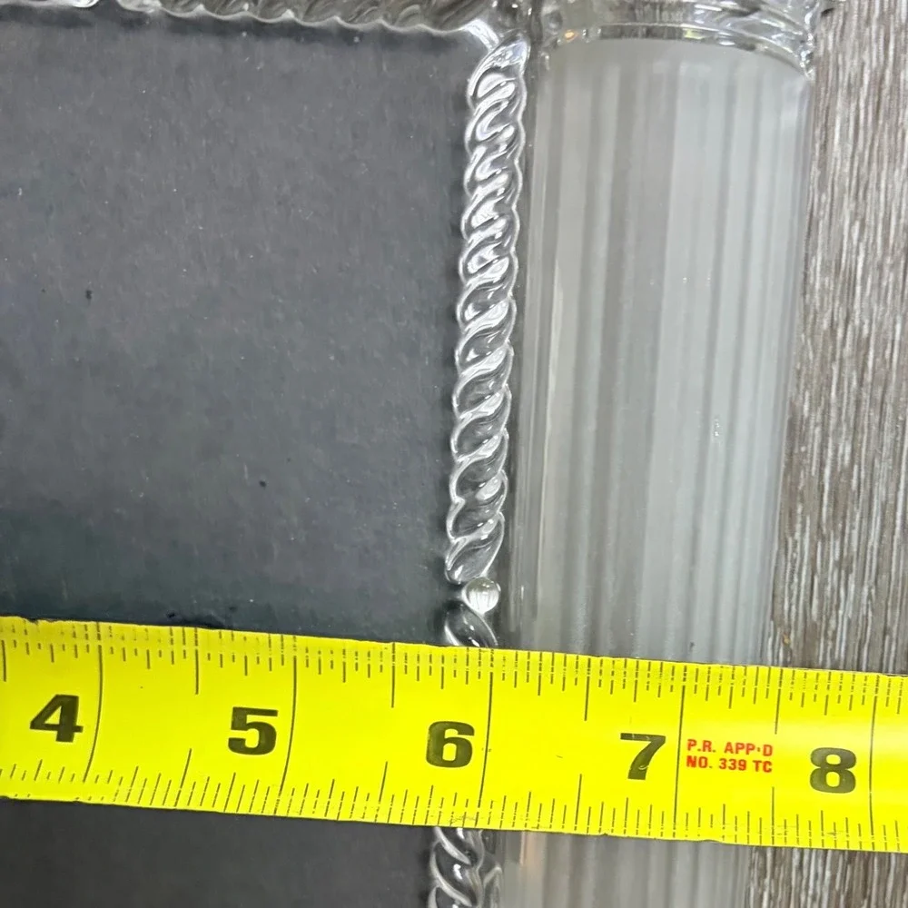Vintage Neoclassical Glass Picture Frame Greek Column Pediment Clear 4x6 Photo